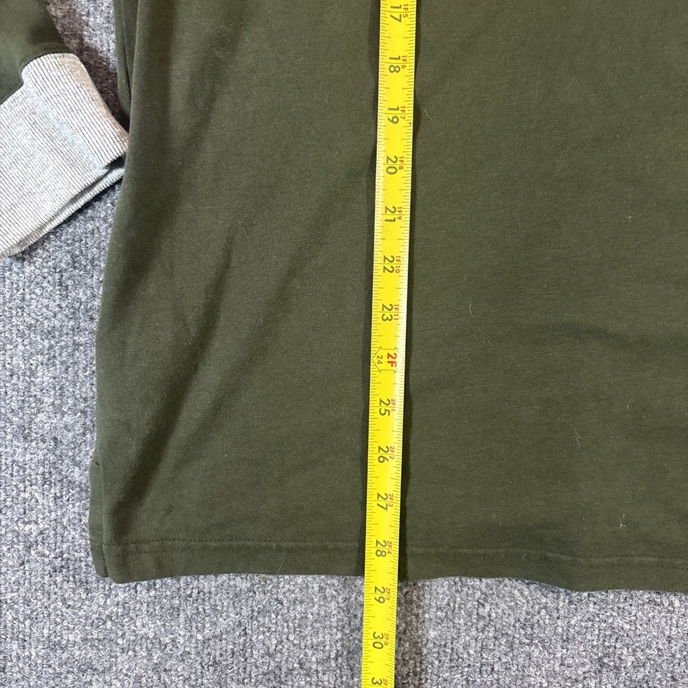 Abercrombie & Fitch Contrast Stripe Long Sleeve Muscle Tee Khaki Green Men's L - Picture 5 of 6